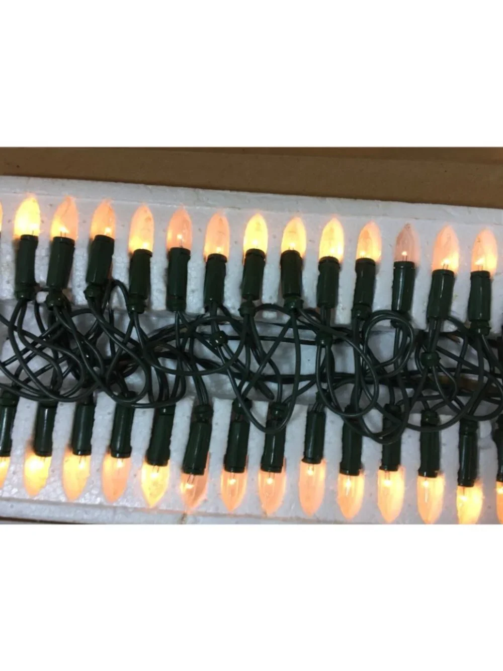 Vintage Christmas Light Set in Box Working 35 RDL Clear 25703 Moni Lights